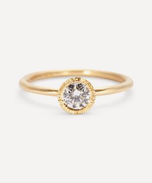 Satomi Kawakita - 18ct Gold Brilliant-Cut White Diamond Solitaire Band Ring image number 0