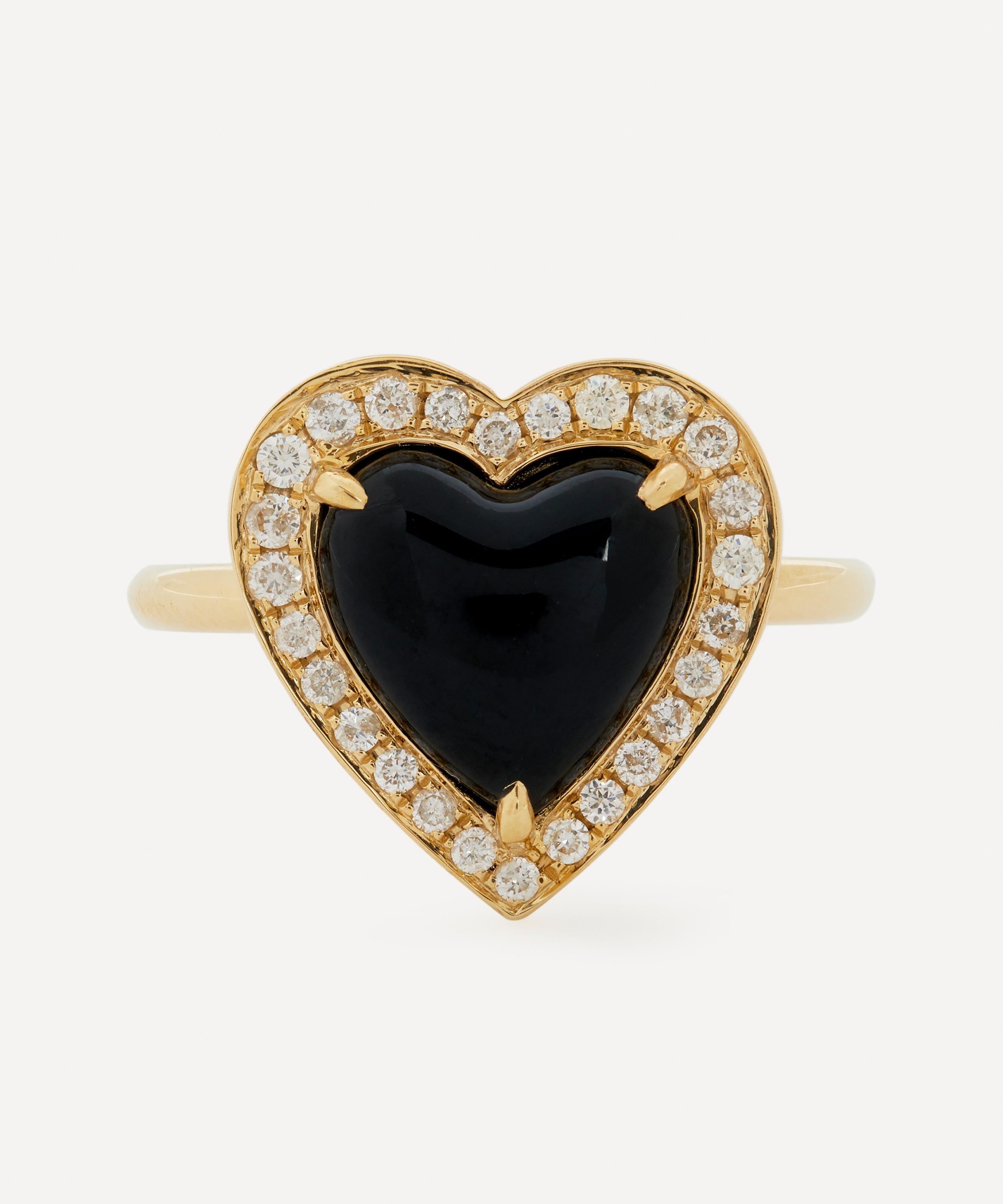 Onyx hot sale heart ring