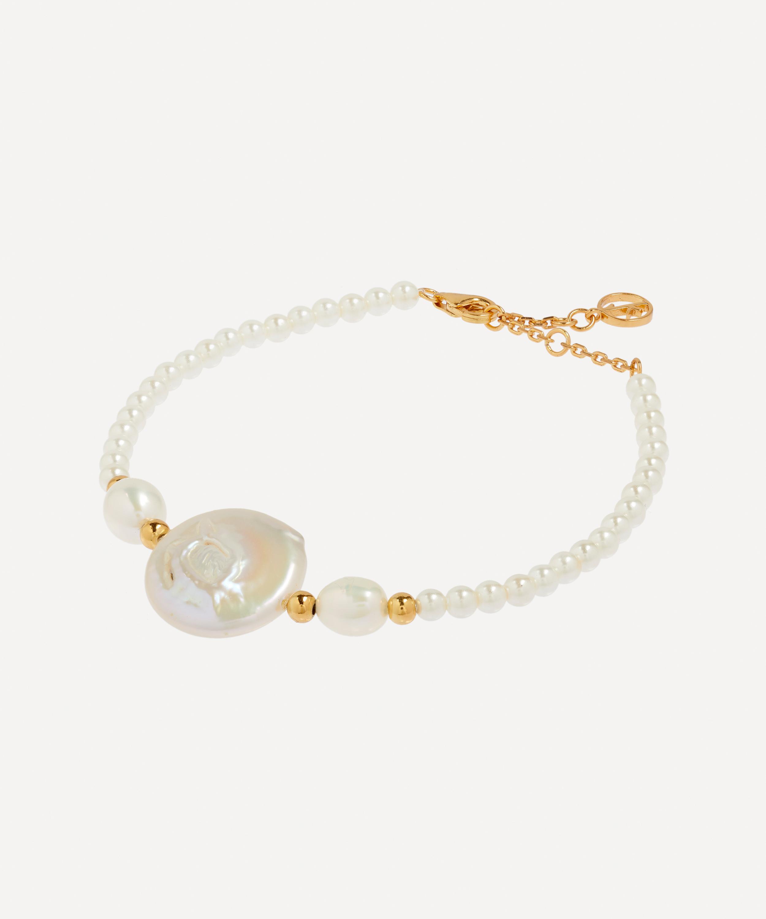 Anissa Kermiche Gold Plated Caviar Pebble Bracelet Liberty