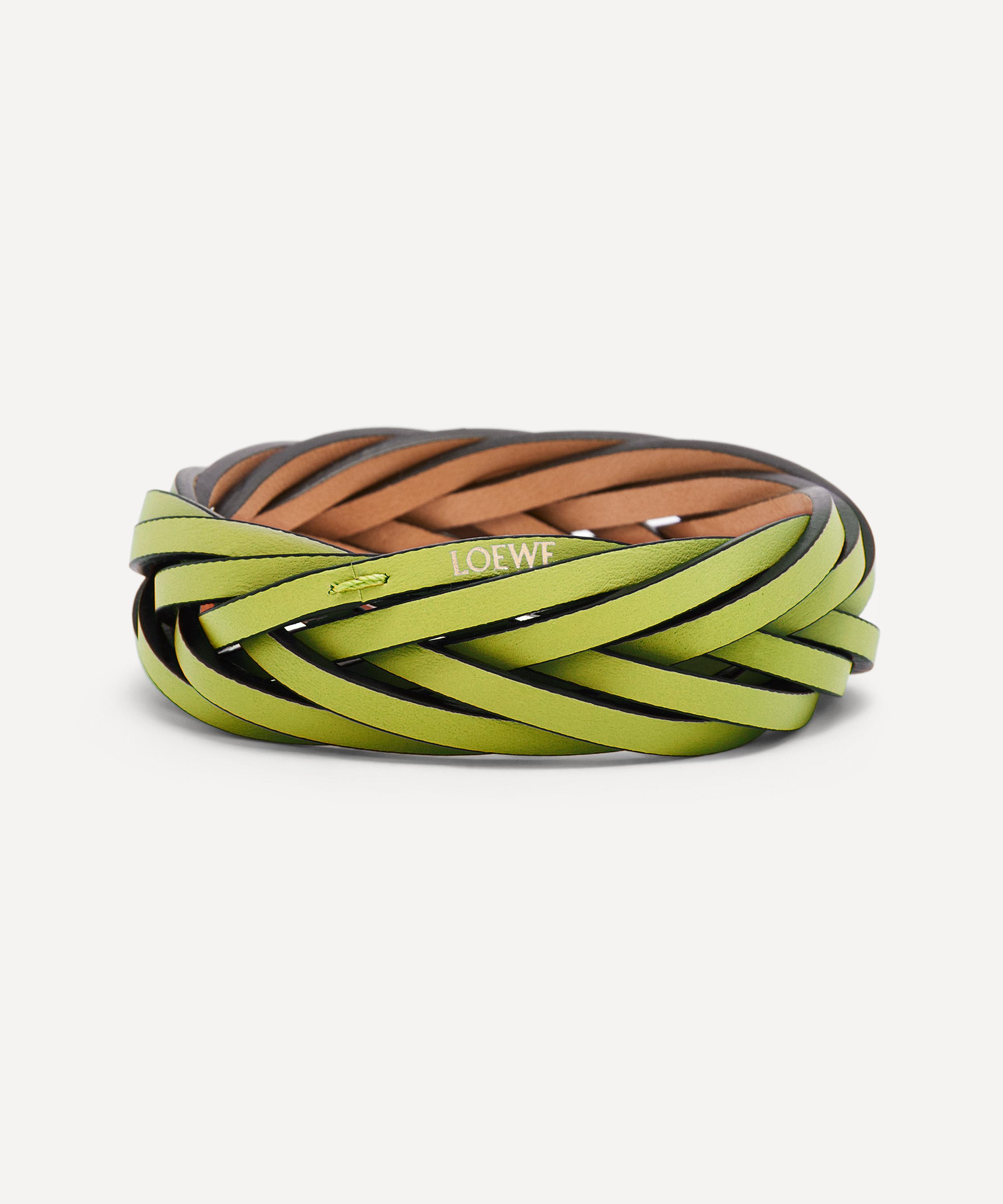 Loewe x Paula's Ibiza Leather Braided Bangle | Liberty