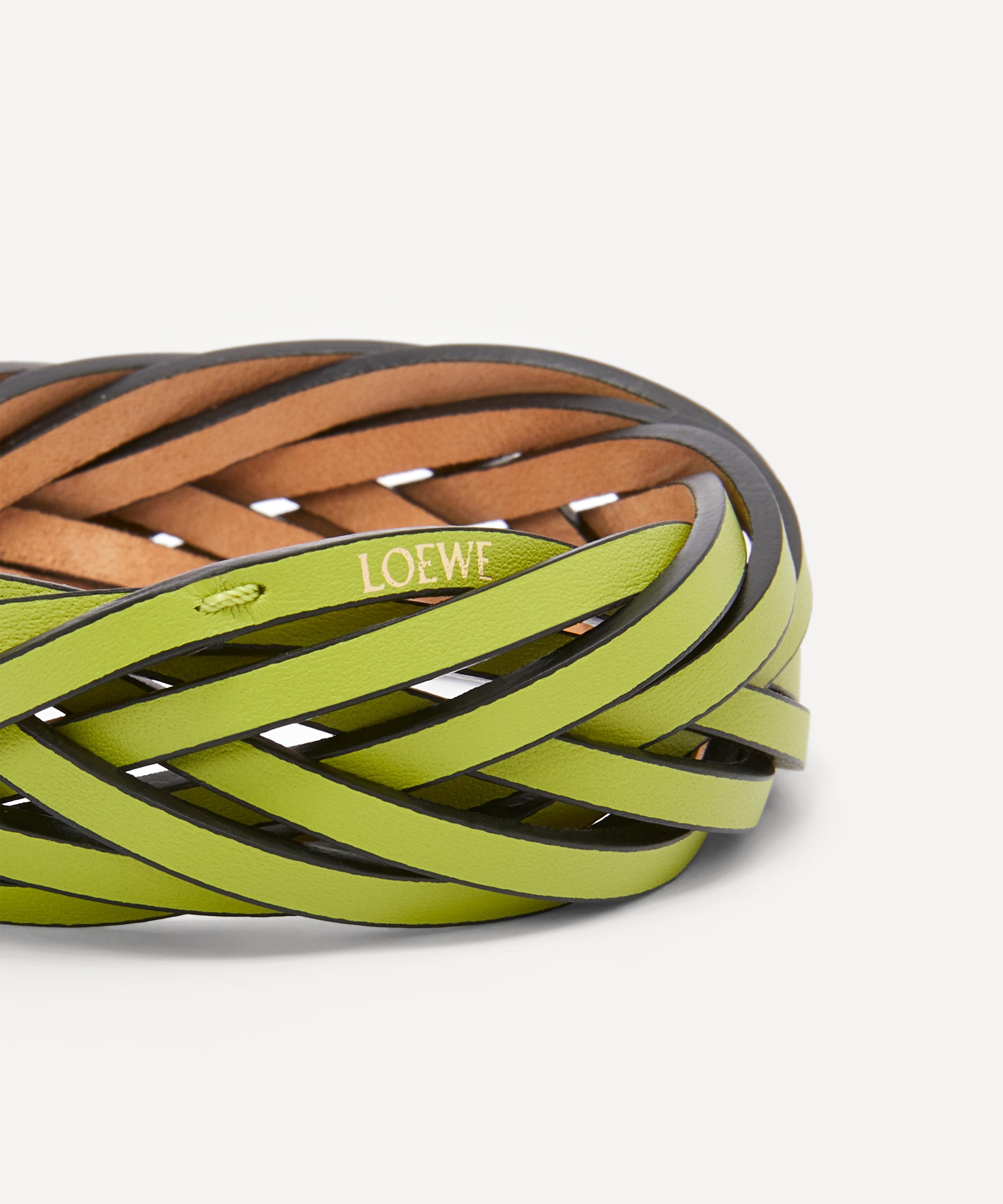 Loewe - x Paula's Ibiza Leather Braided Bangle image number 2