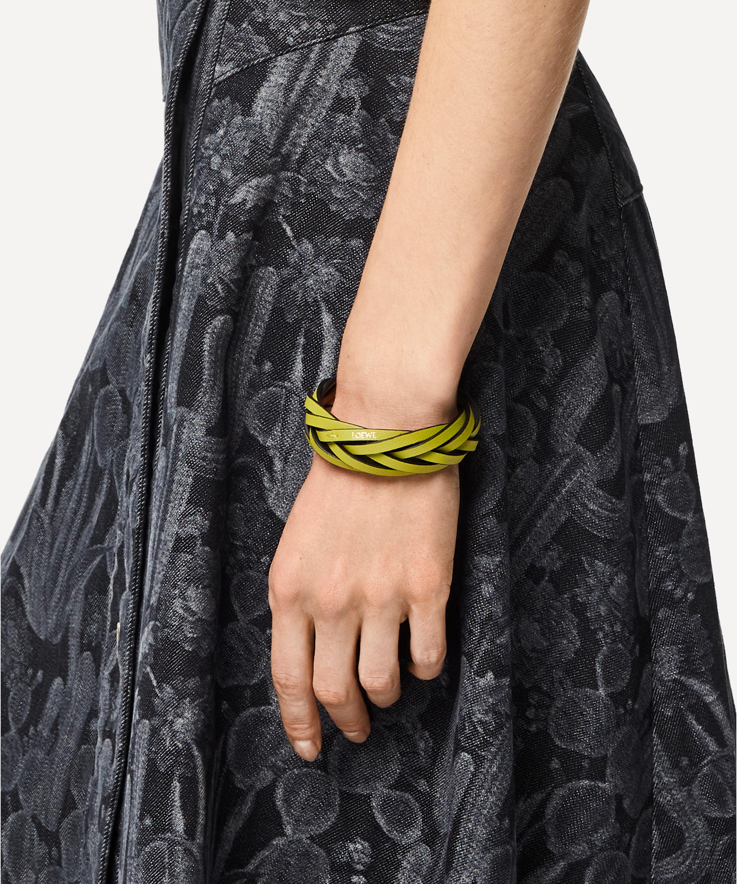 Loewe - x Paula's Ibiza Leather Braided Bangle image number 3