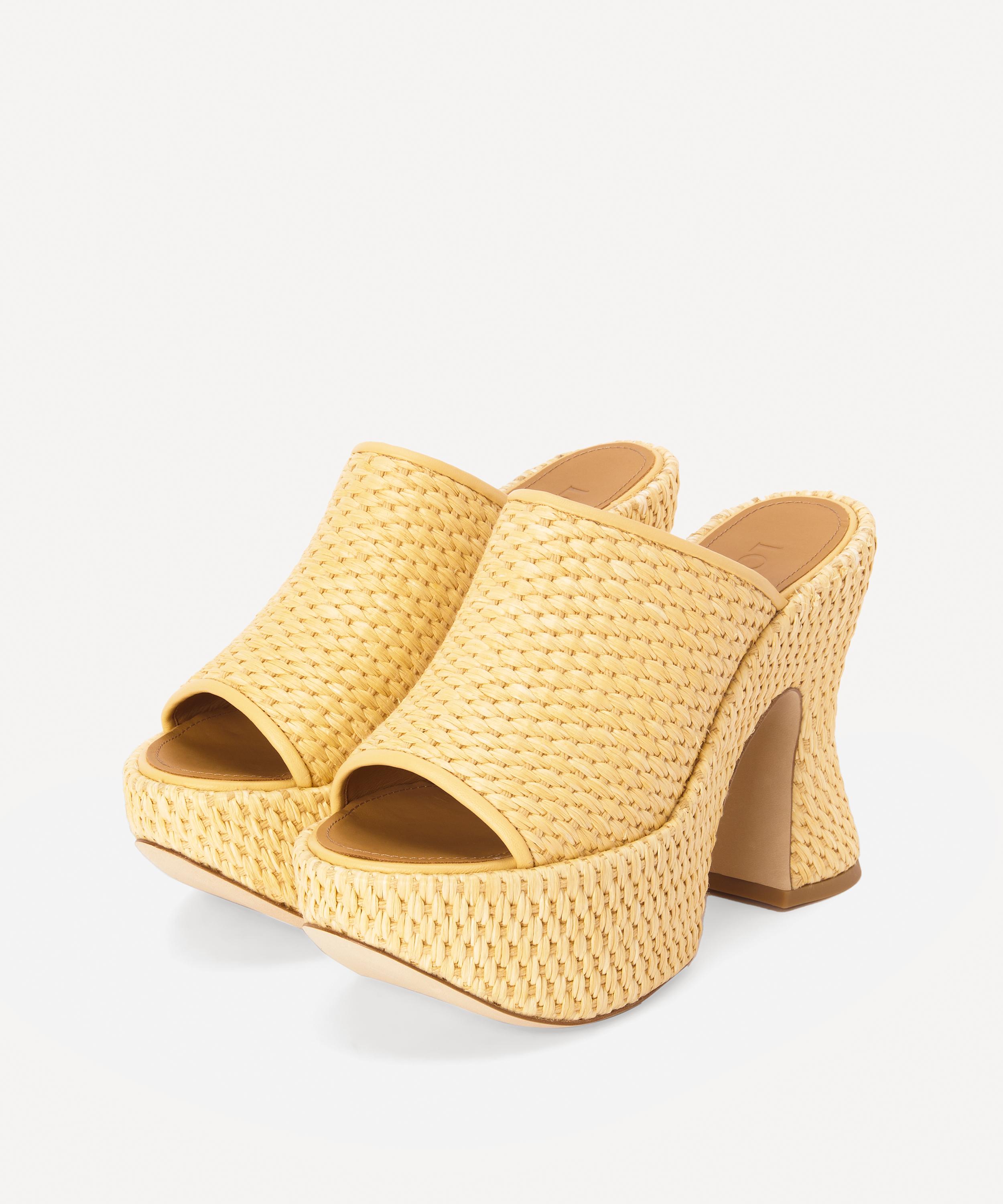 Loewe - x Paula's Ibiza Raffia Platform Mules image number 1