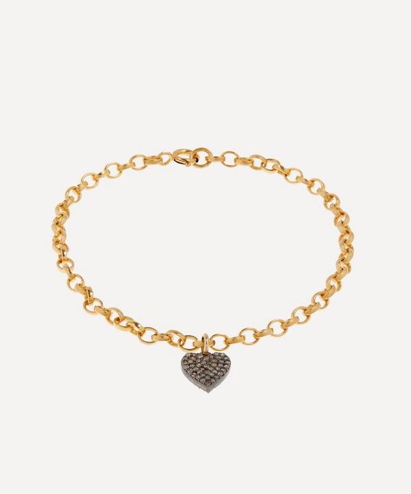 Kirstie Le Marque - 9ct Gold-Plated Diamond Heart Charm Bracelet image number null
