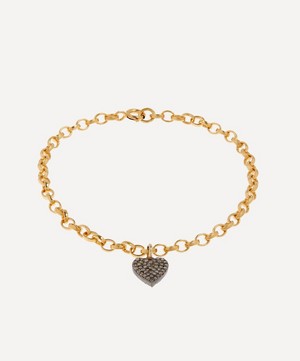 Kirstie Le Marque - 9ct Gold-Plated Diamond Heart Charm Bracelet image number 0