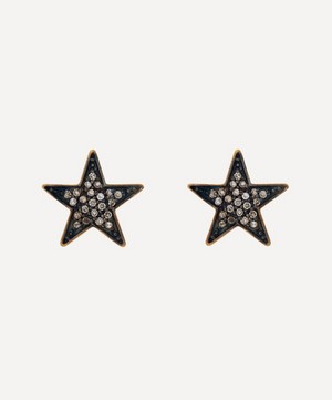 Kirstie Le Marque - 9ct Gold-Plated Diamond Chunky Star Stud Earrings image number 0