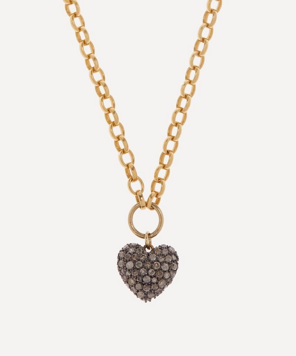 Kirstie Le Marque - 9ct Gold-Plated Diamond Cushion Heart Pendant Necklace image number null