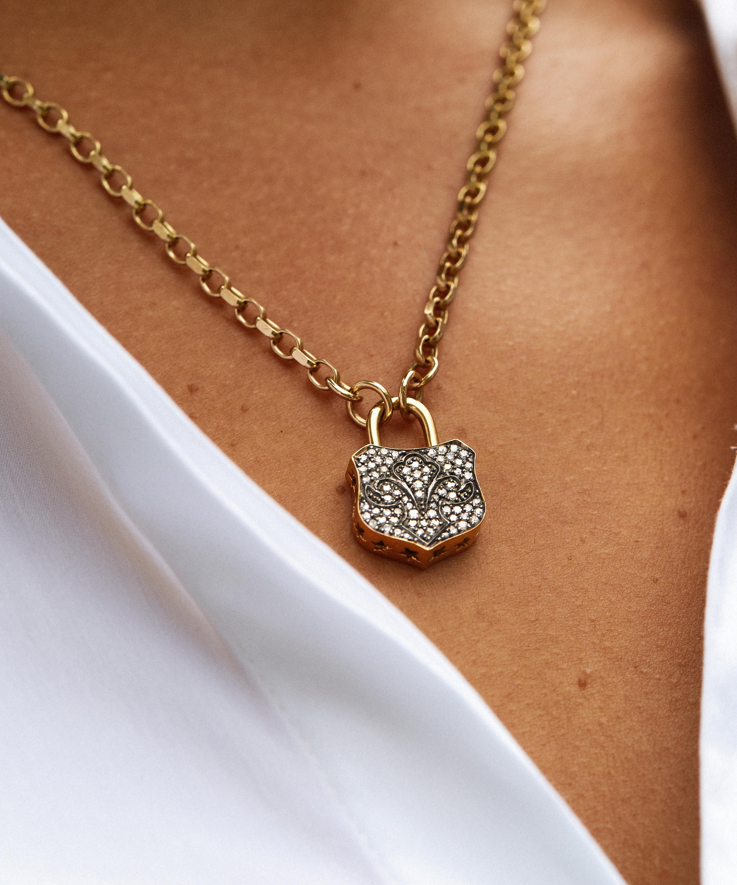 Diamond sale plated necklace