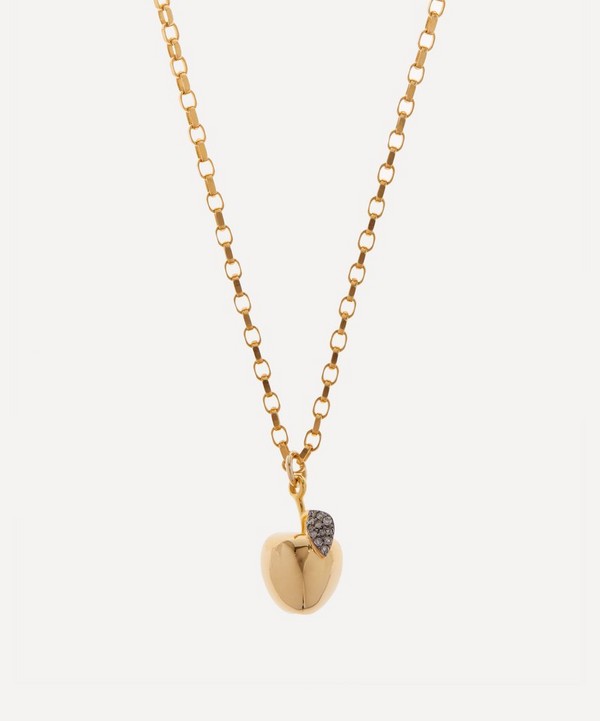 Kirstie Le Marque - 9ct Gold-Plated Diamond And Golden Apple Pendant Necklace image number null