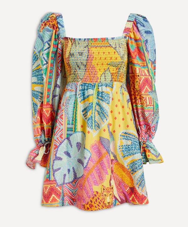 FARM Rio - Summer Tapestry Mini-Dress image number 0