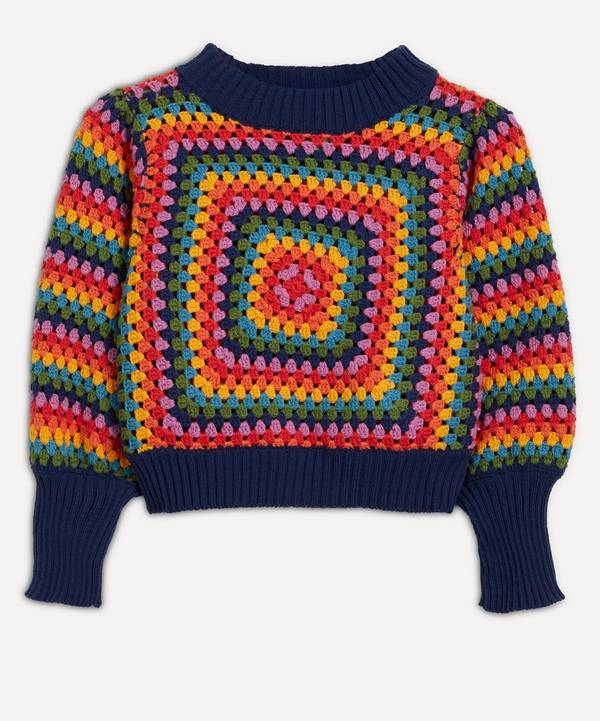 FARM Rio - Sunset Stripes Crochet Sweater image number 0