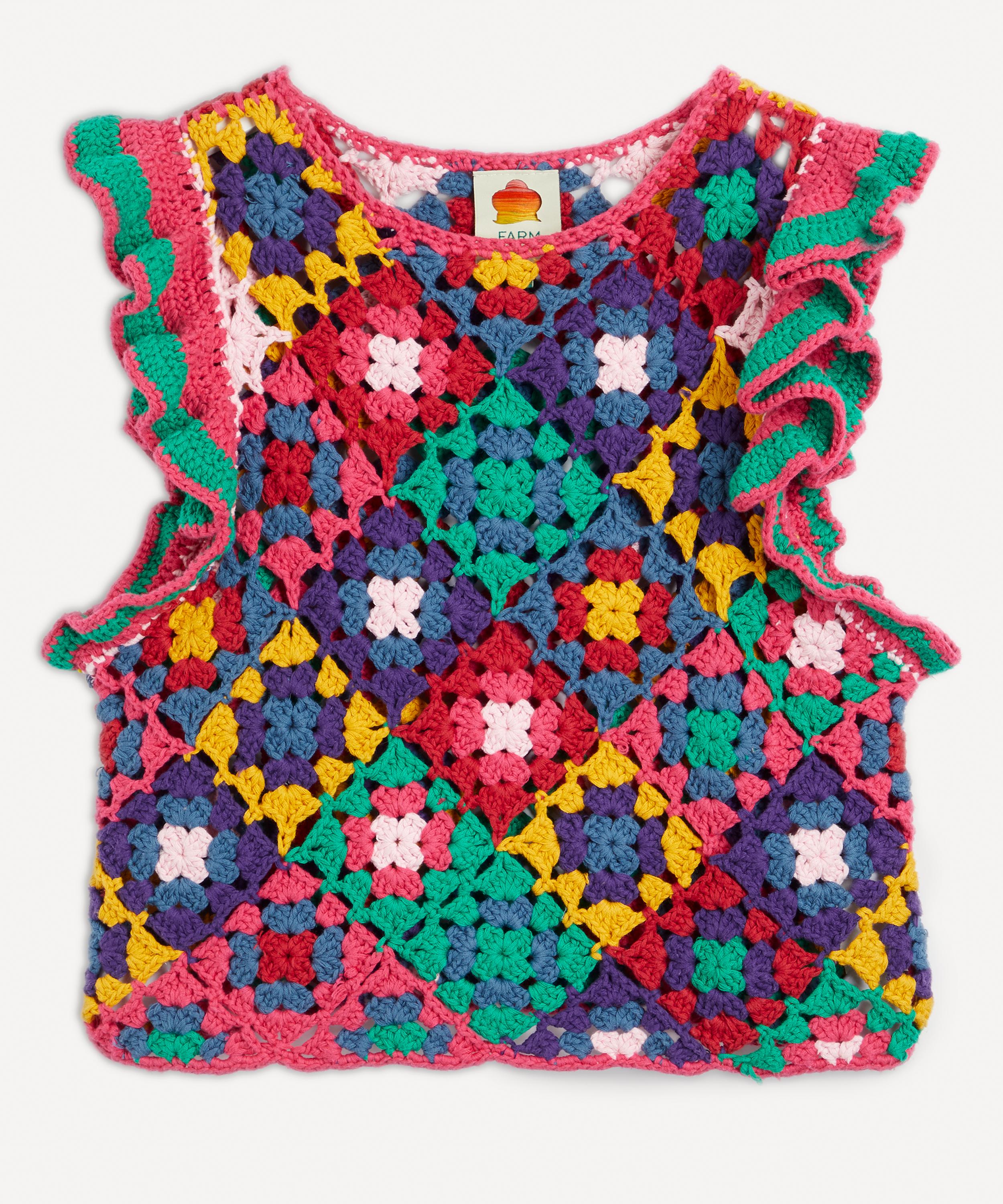 FARM Rio Crochet Square Vest