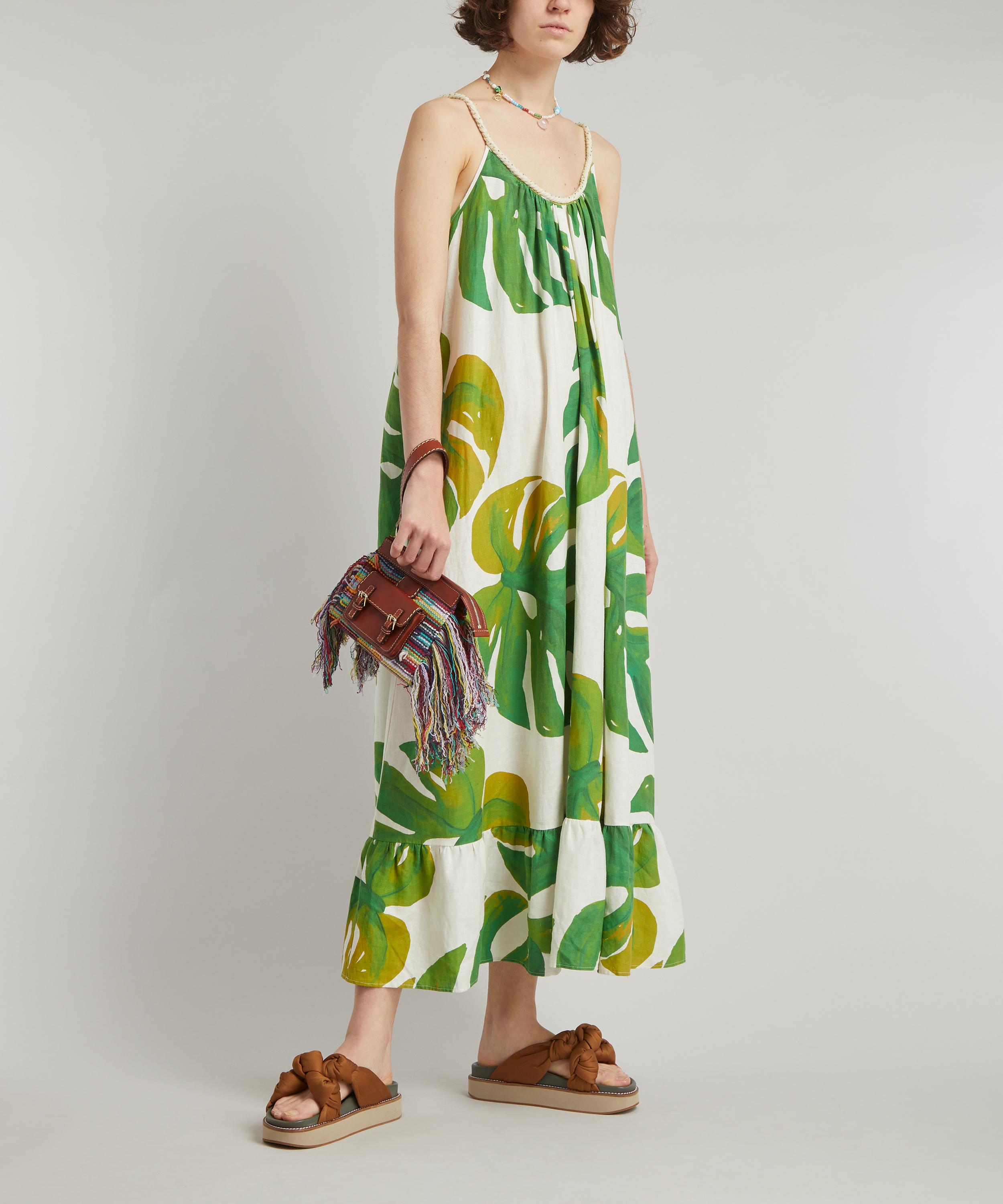 FARM Rio - White Monstera Maxi-Dress image number 1