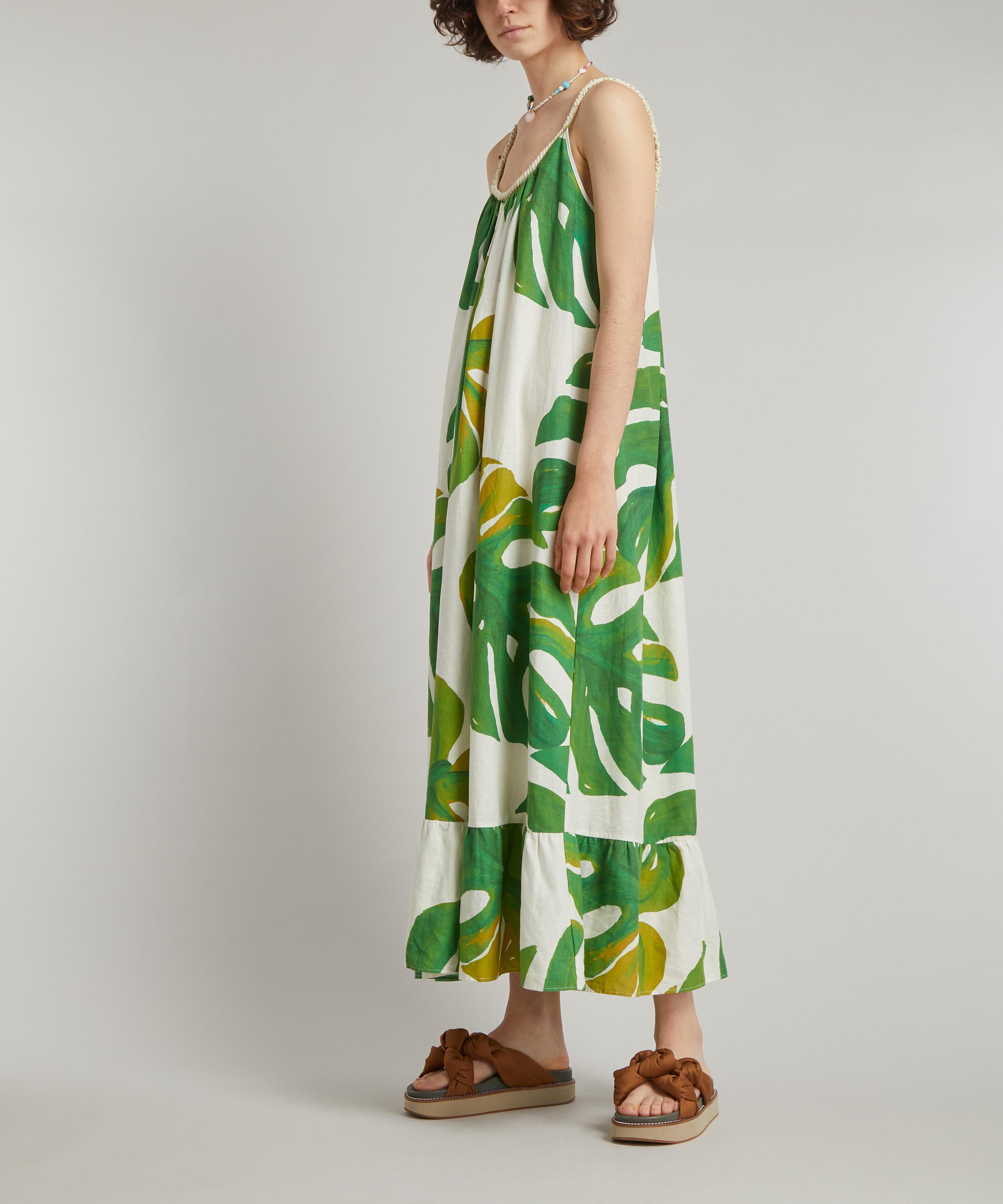FARM Rio - White Monstera Maxi-Dress image number 3