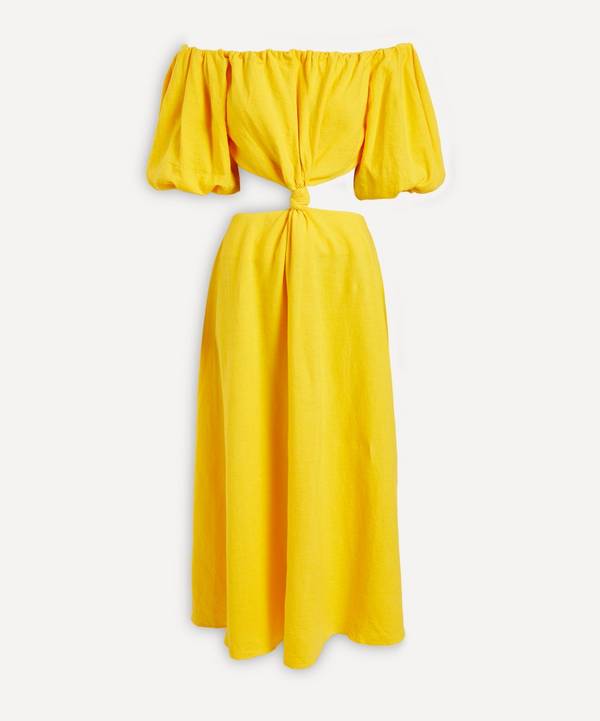 FARM Rio - Yellow Knot Midi-Dress