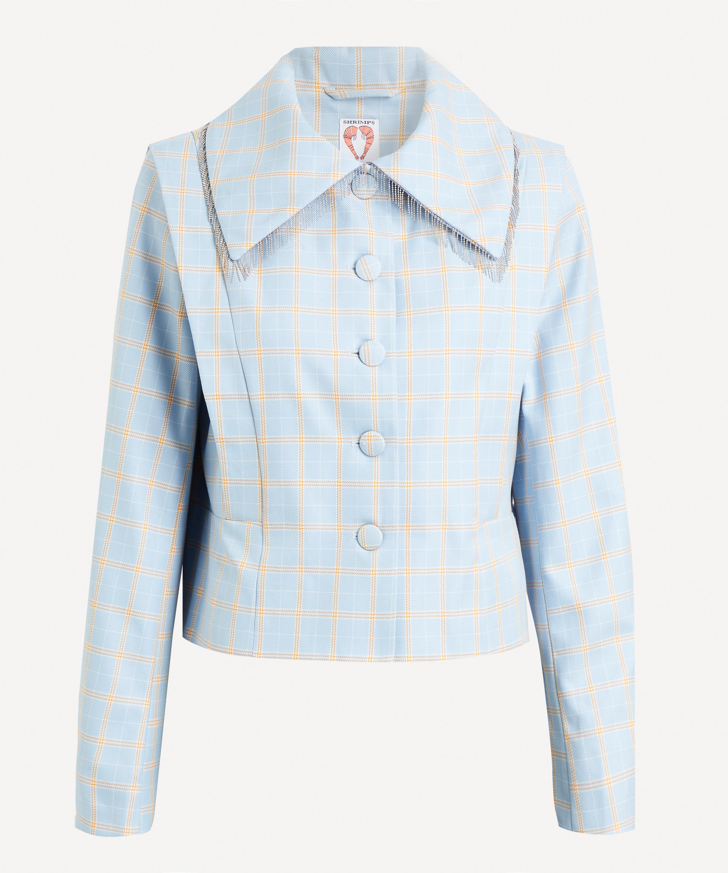 Shrimps - Cynthia Check Cropped Jacket image number 0