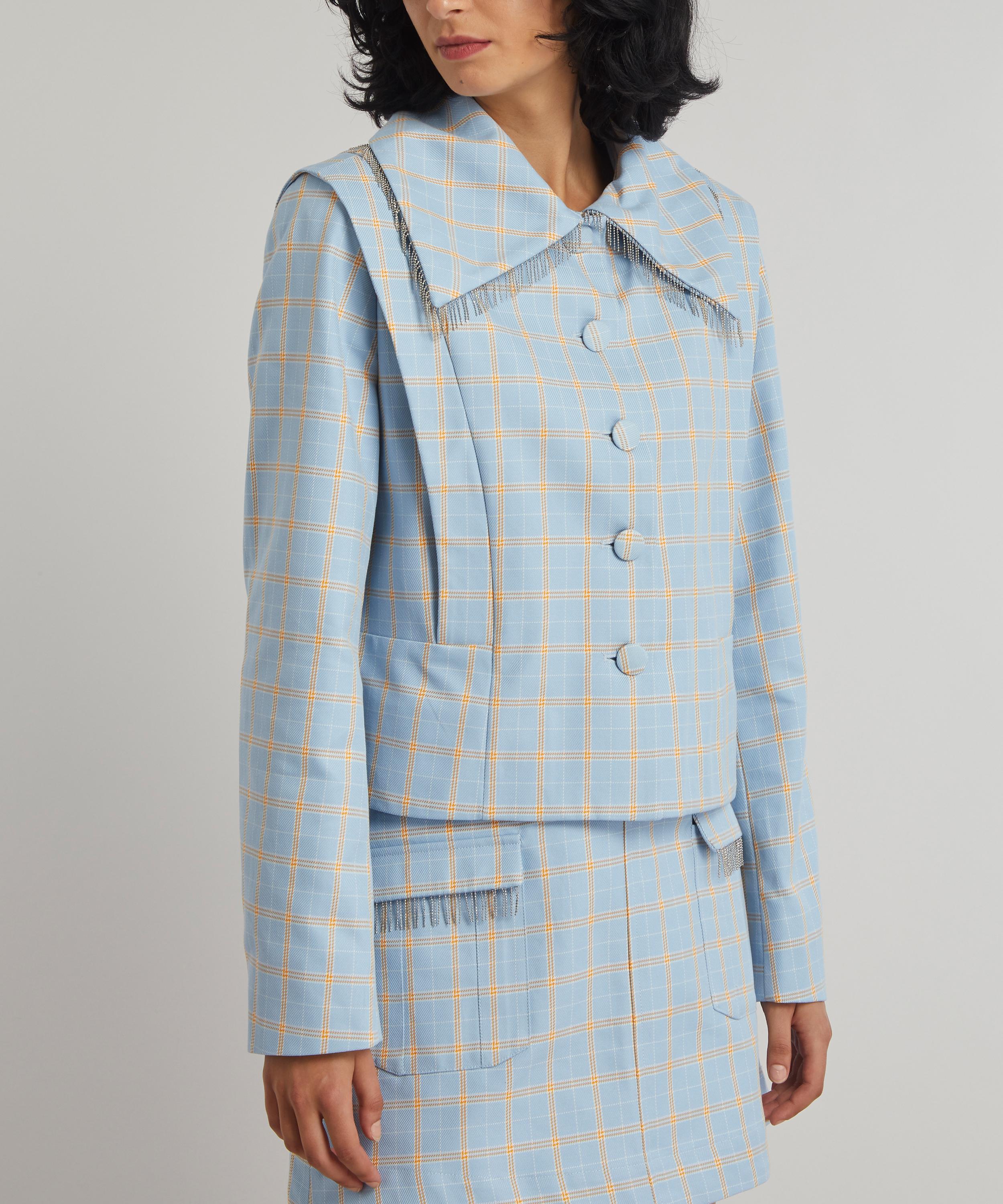Shrimps - Cynthia Check Cropped Jacket image number 1