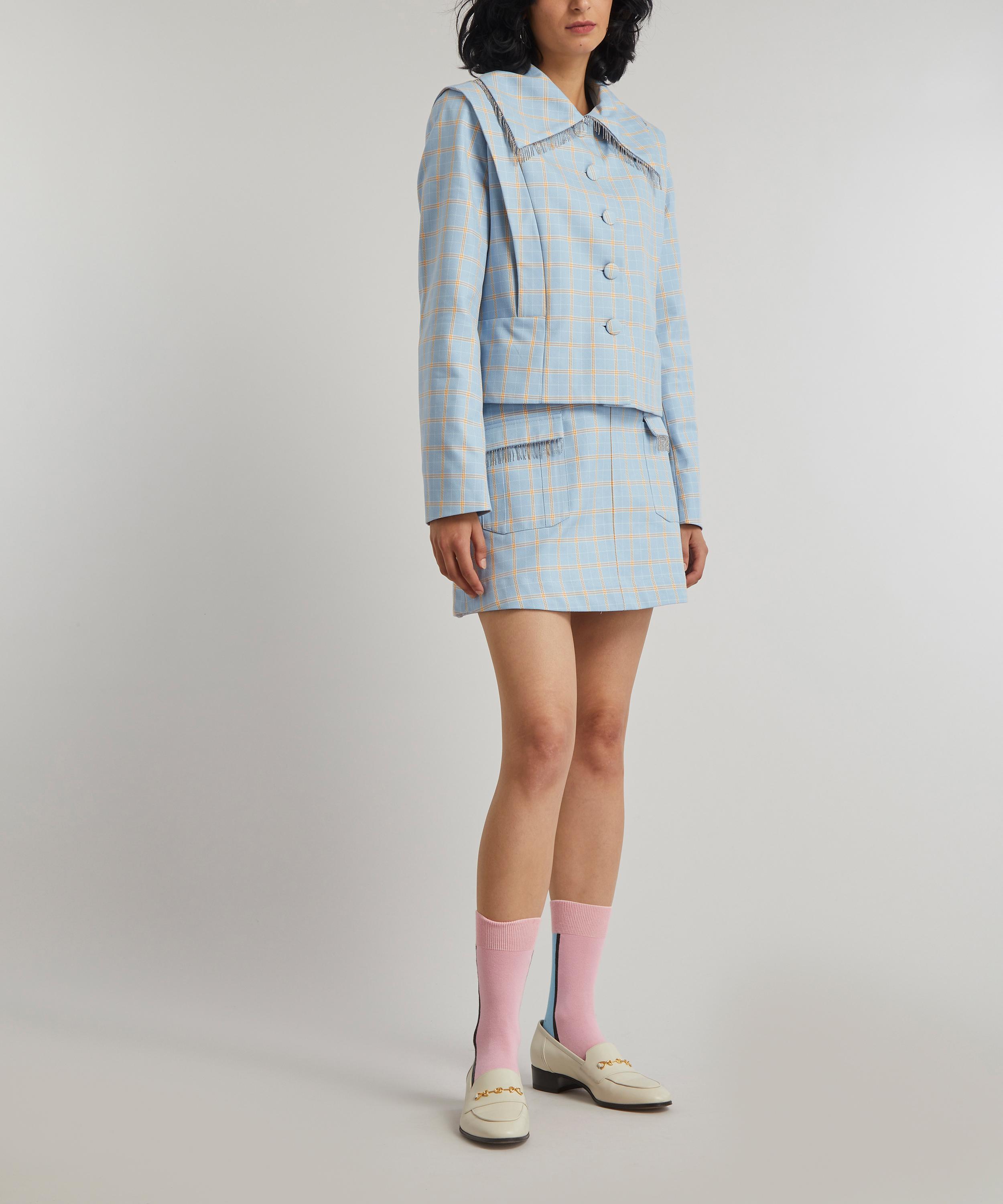 Shrimps - Cynthia Check Cropped Jacket image number 4