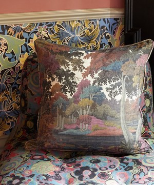 House of Hackney - Plantasia Large Cotton-Linen Cushion image number 1