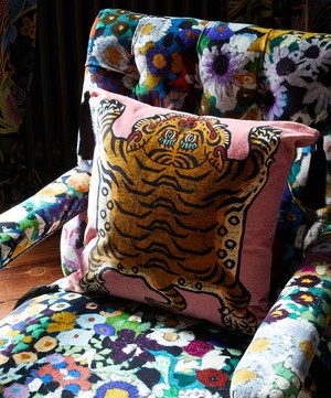 House of Hackney - Saber Medium Velvet Tassel Cushion image number 1