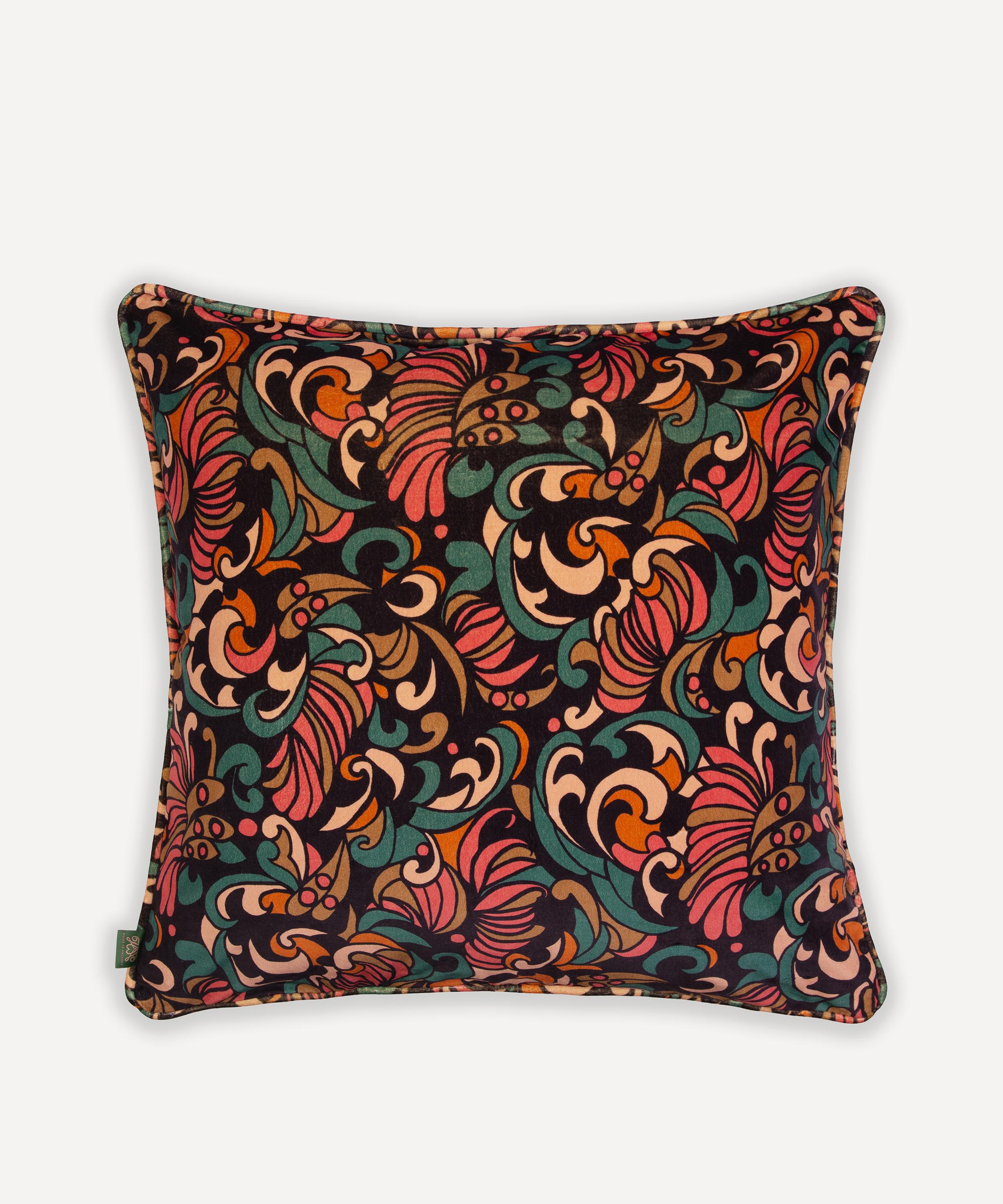 House of Hackney Zennor Large Cotton-Velvet Cushion | Liberty