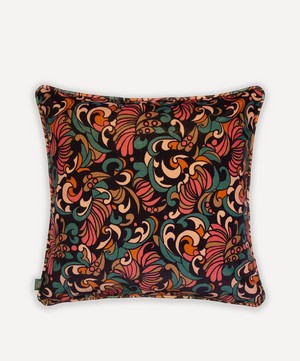 House of Hackney - Zennor Large Cotton-Velvet Cushion image number 0