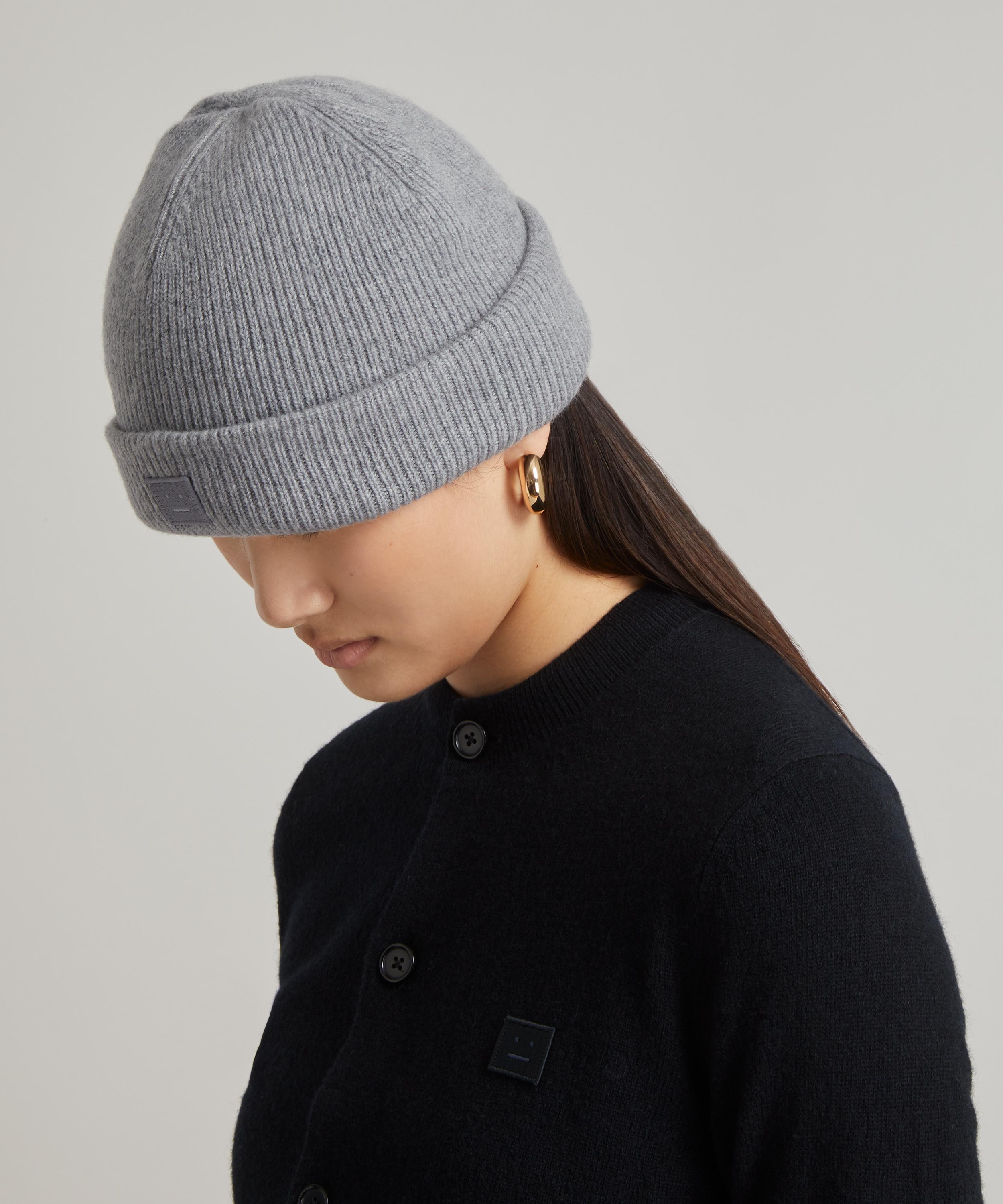 Acne Studios - Face Logo Beanie Hat image number 1