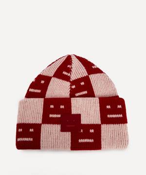 Kuri Jacquard Knit Checkerboard Beanie Hat