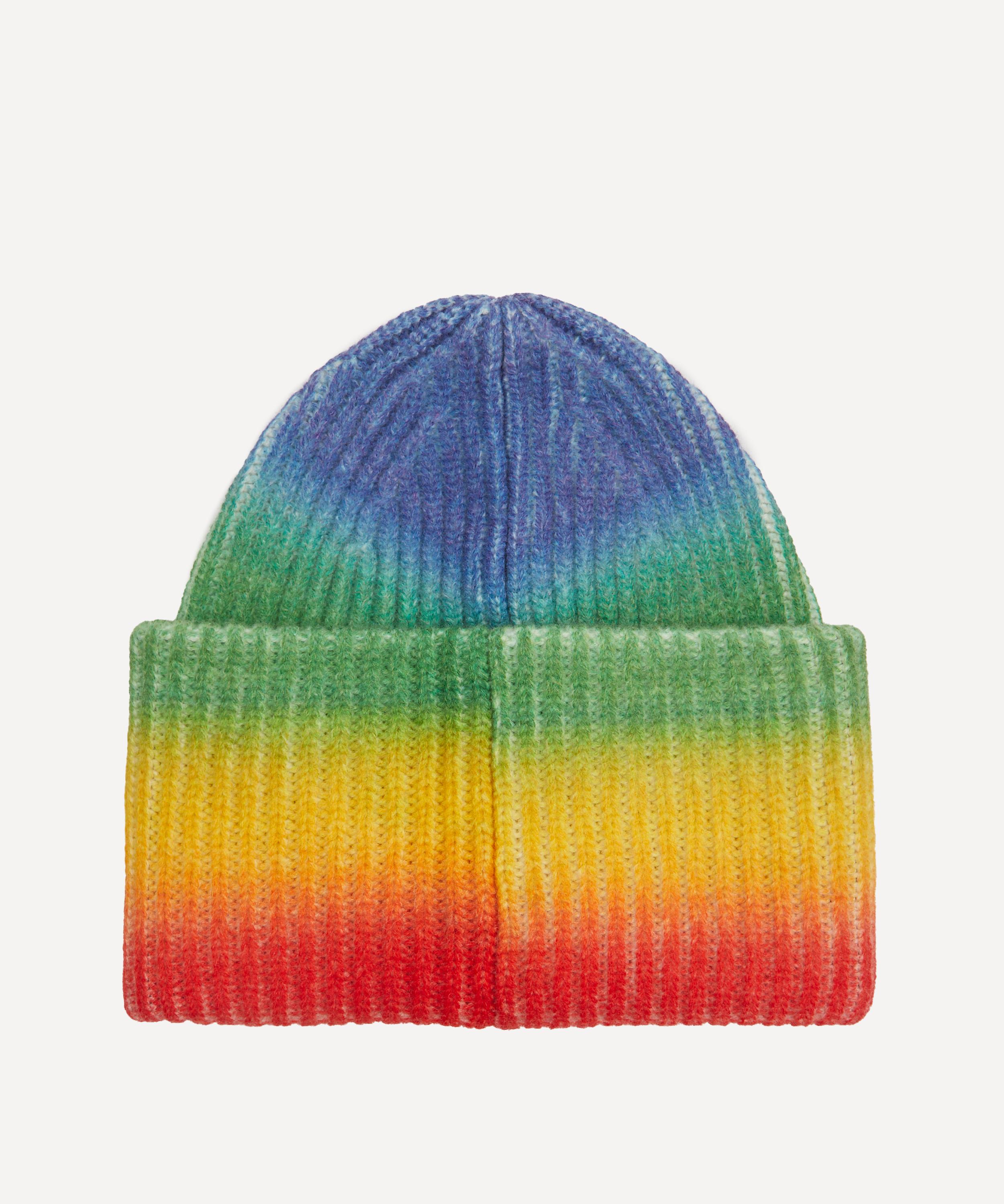 Acne Studios Pansy Rainbow Face Wool Beanie Liberty