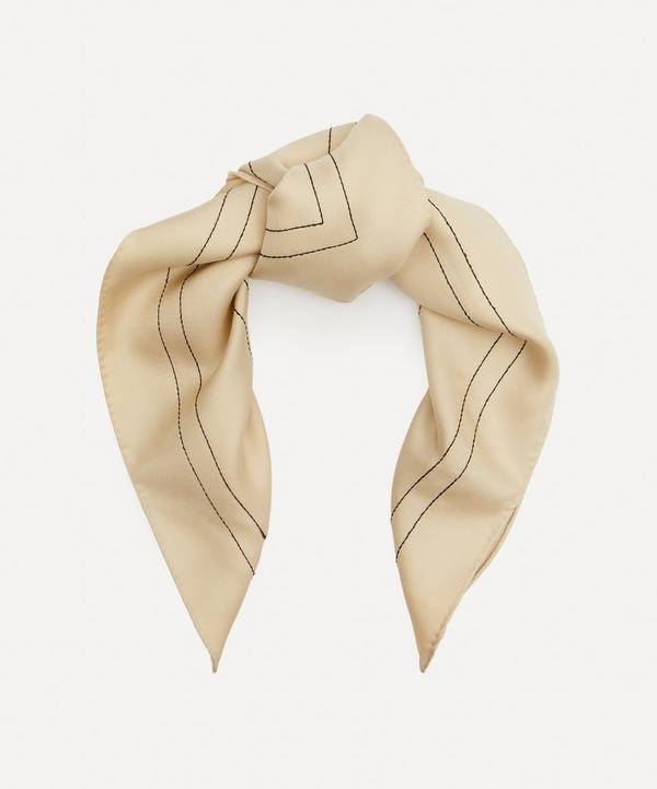 Toteme - Embroidered Monogram Silk Scarf image number 0