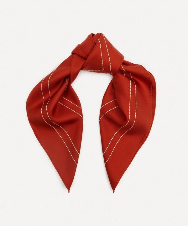 Toteme - Embroidered Monogram Silk Scarf image number 0