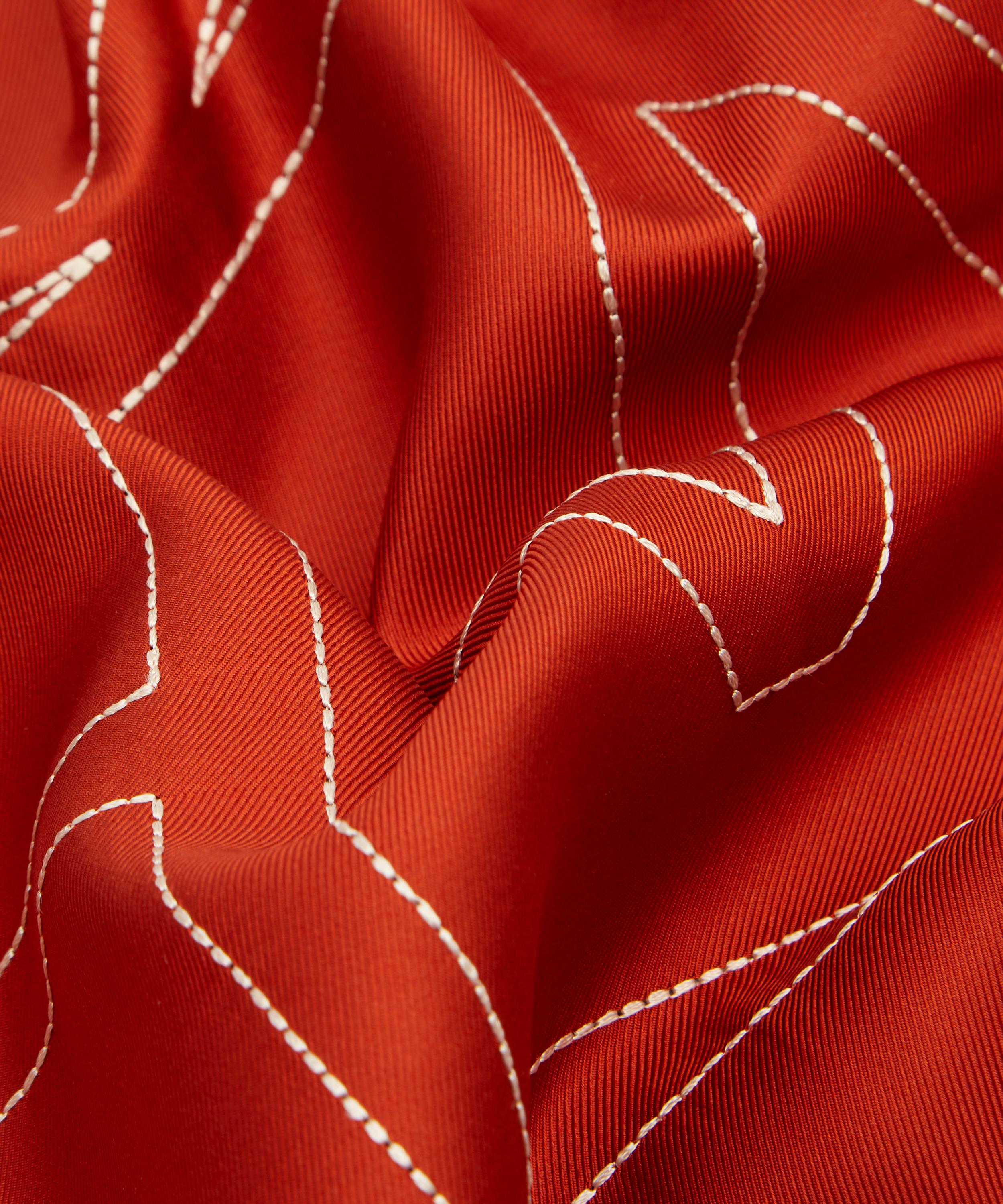 Toteme - Embroidered Monogram Silk Scarf image number 3