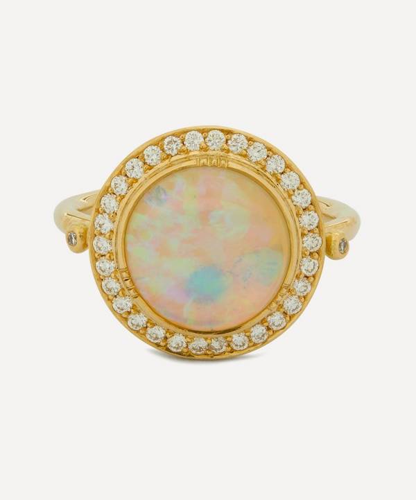 Brooke Gregson - 18ct Gold Australian Opal Galaxy Ring image number 0