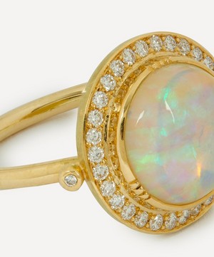 Brooke Gregson - 18ct Gold Australian Opal Galaxy Ring image number 3
