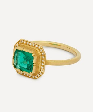 Brooke Gregson - 18ct Gold Galaxy Emerald Ring image number 2