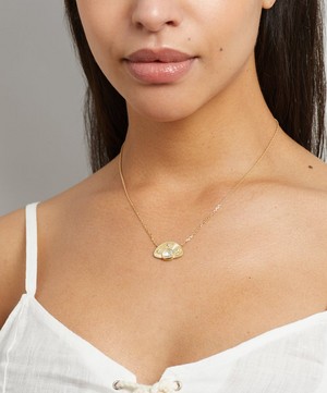 Brooke Gregson - 18ct Gold Moonstone Stargaze Engraved Pendant Necklace image number 1