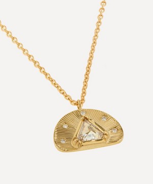 Brooke Gregson - 18ct Gold Diamond Engraved Starlight Pendant Necklace image number 3