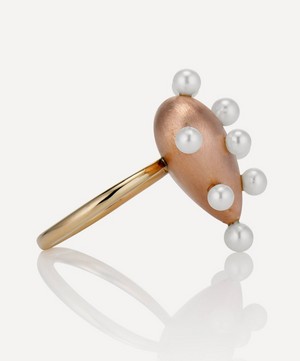 Rachel Quinn - Sterling Silver Pin Cushion Pearl Heart Ring image number 6