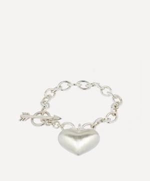 Sterling Silver Cupid’s Heart Chain Bracelet