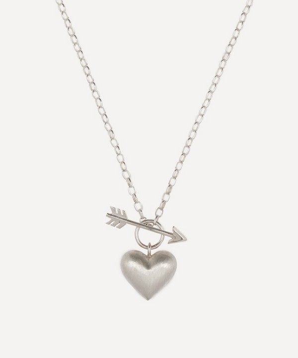 Rachel Quinn - Sterling Silver Small Cupid’s Heart Pendant Necklace image number null