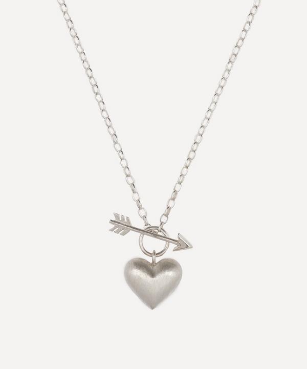 Rachel Quinn - Sterling Silver Small Cupid’s Heart Pendant Necklace image number null