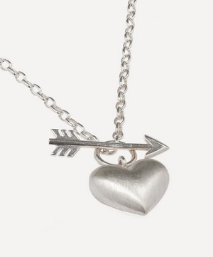 Rachel Quinn - Sterling Silver Small Cupid’s Heart Pendant Necklace image number 3