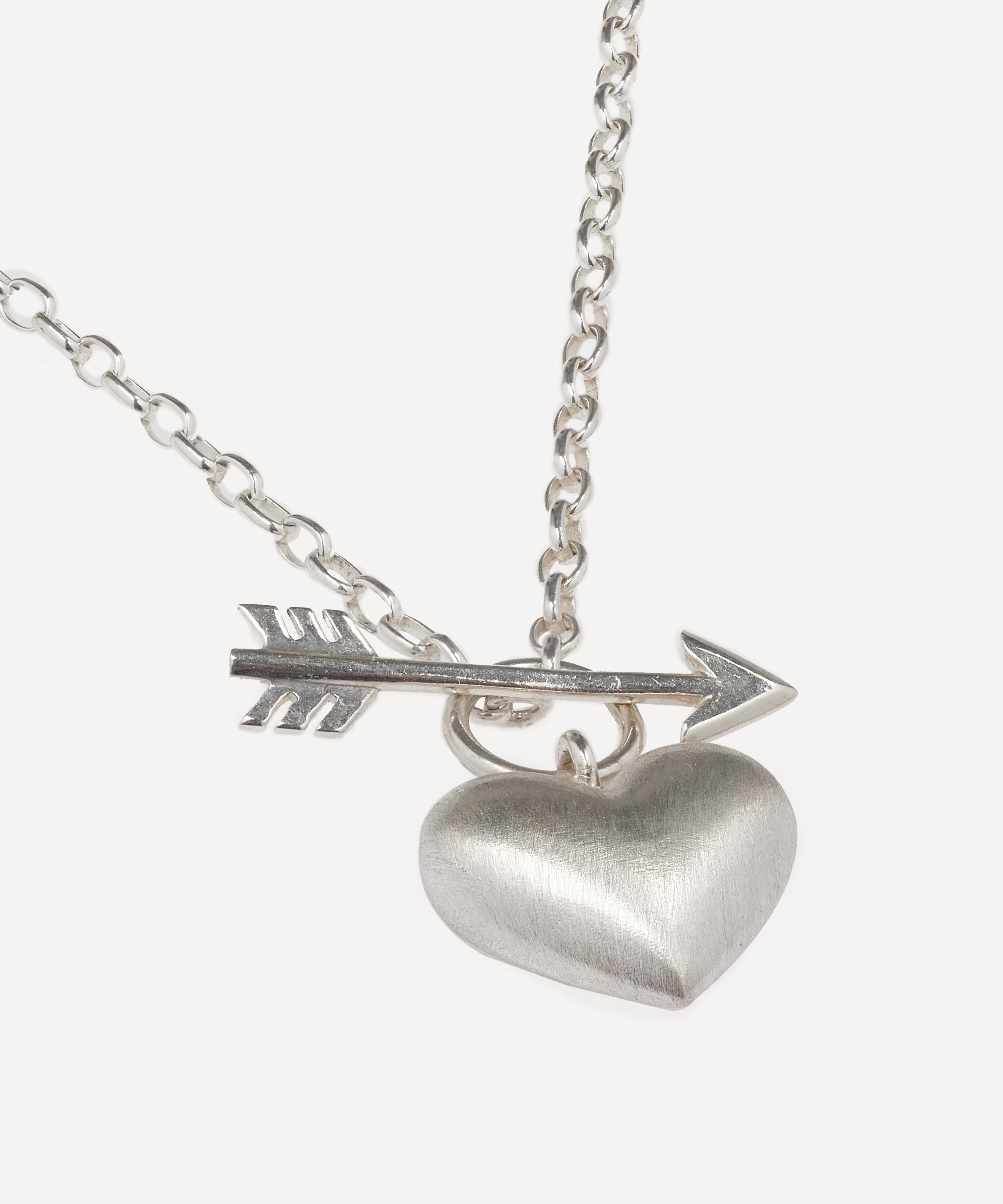 Rachel Quinn Sterling Silver Small Cupid’s Heart Pendant Necklace | Liberty