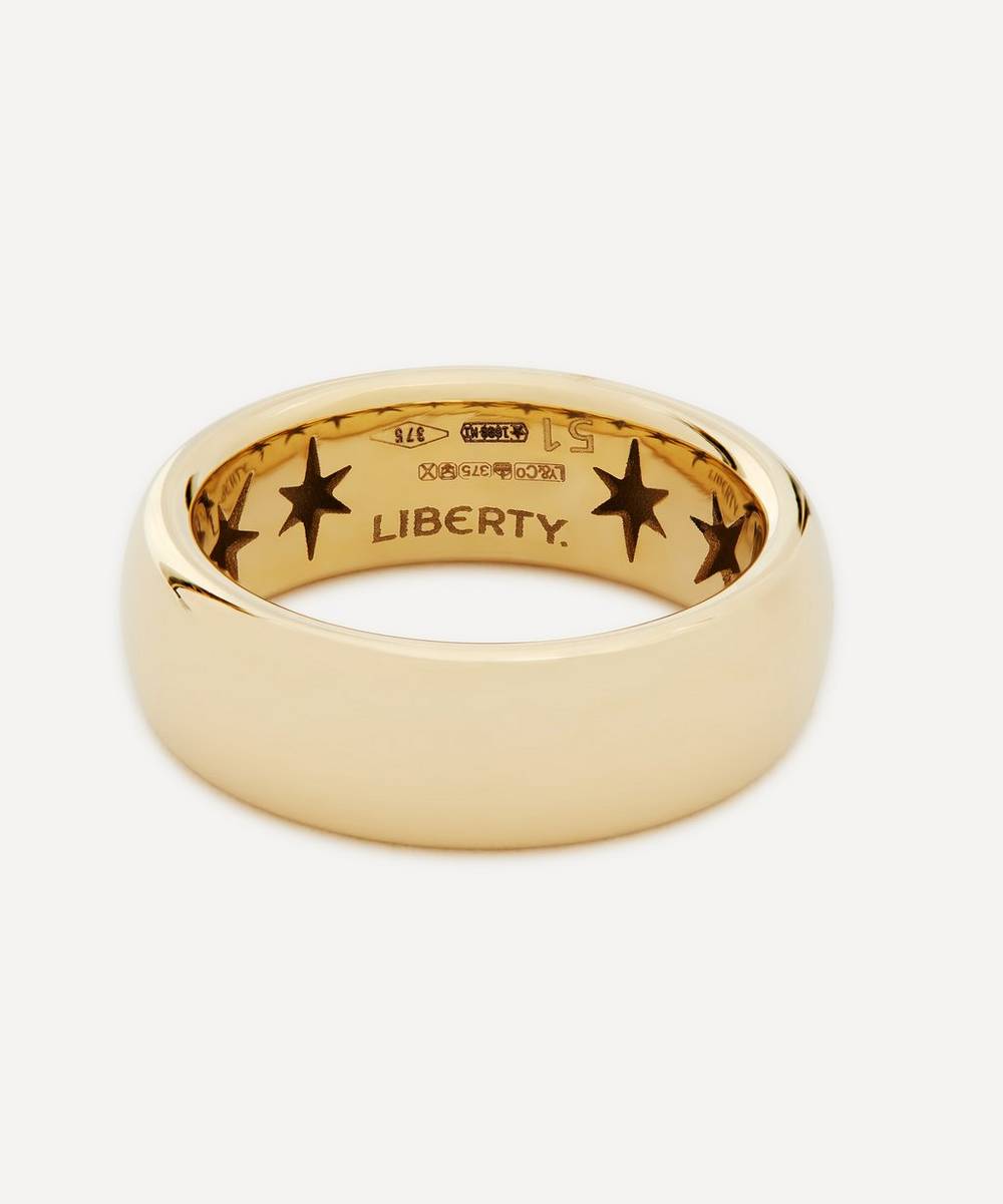 Liberty - 9ct Gold Handmade Ianthe Star Medium Band Ring