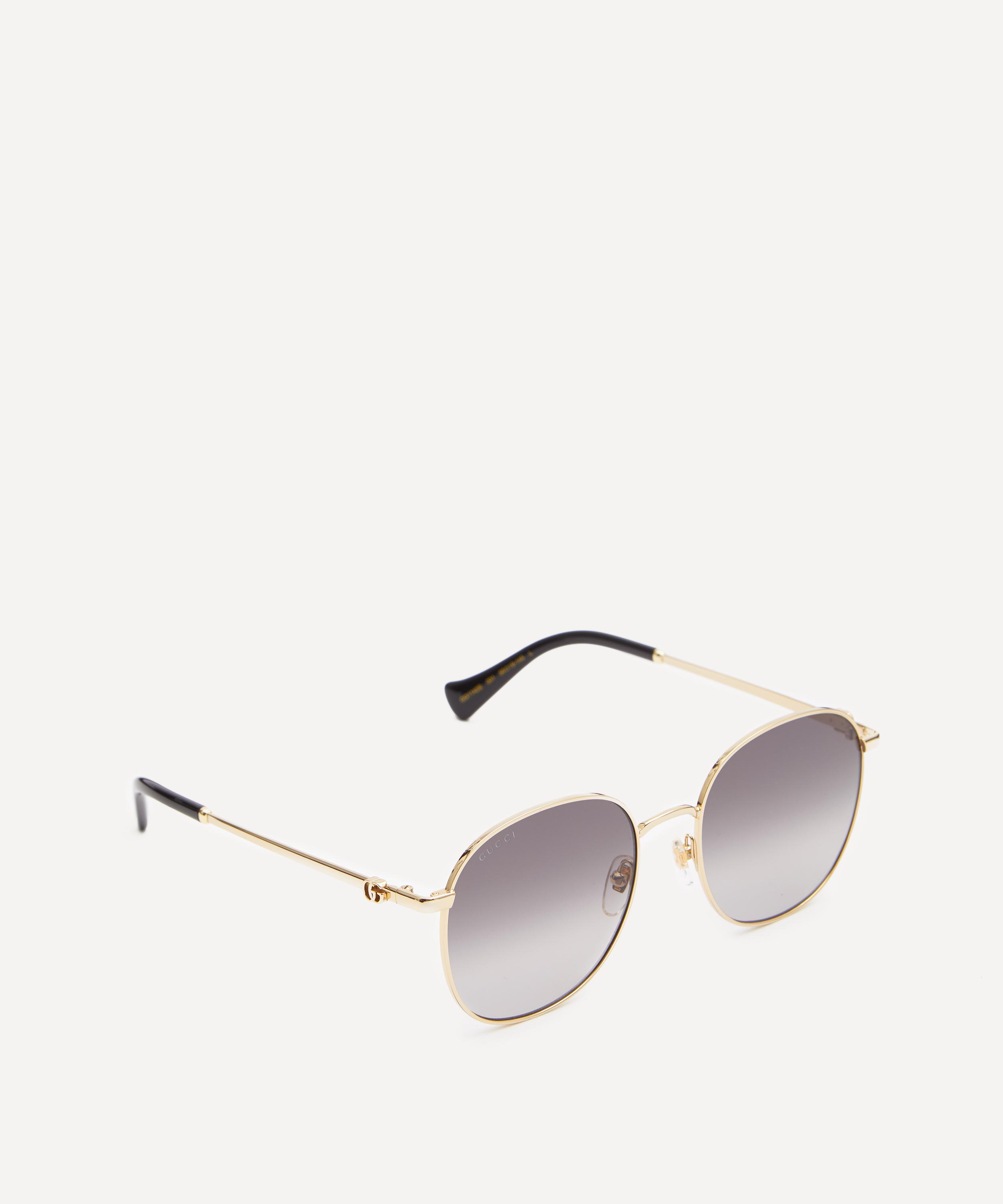 Gucci round cheap metal sunglasses