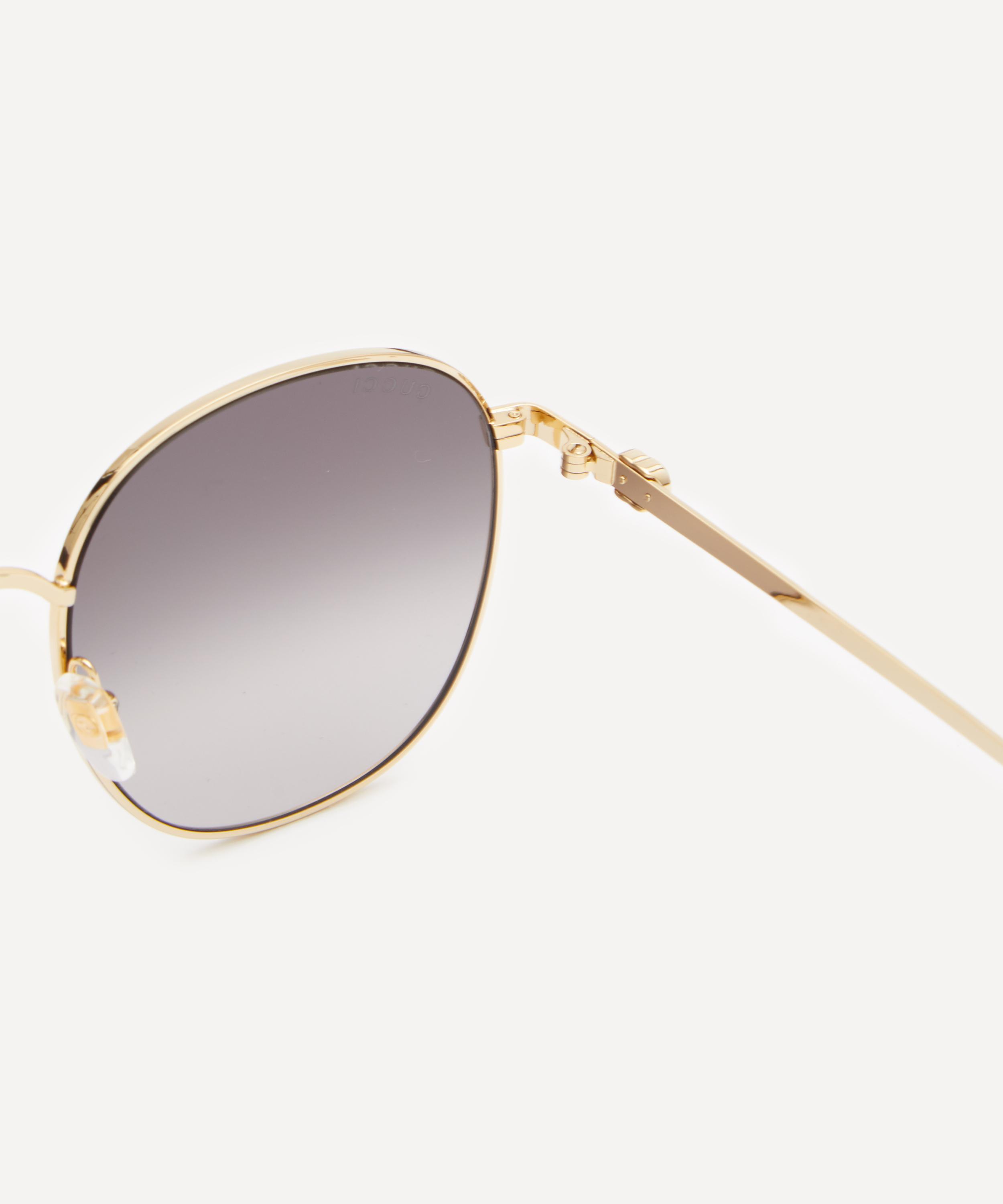 Gucci round hotsell metal sunglasses