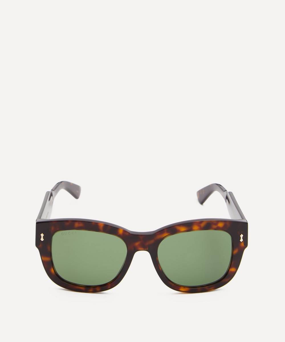 Gucci - Havana Acetate Square Sunglasses