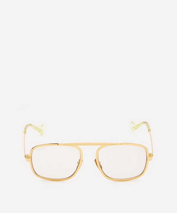 Gucci - Metal Square Aviator Sunglasses image number null