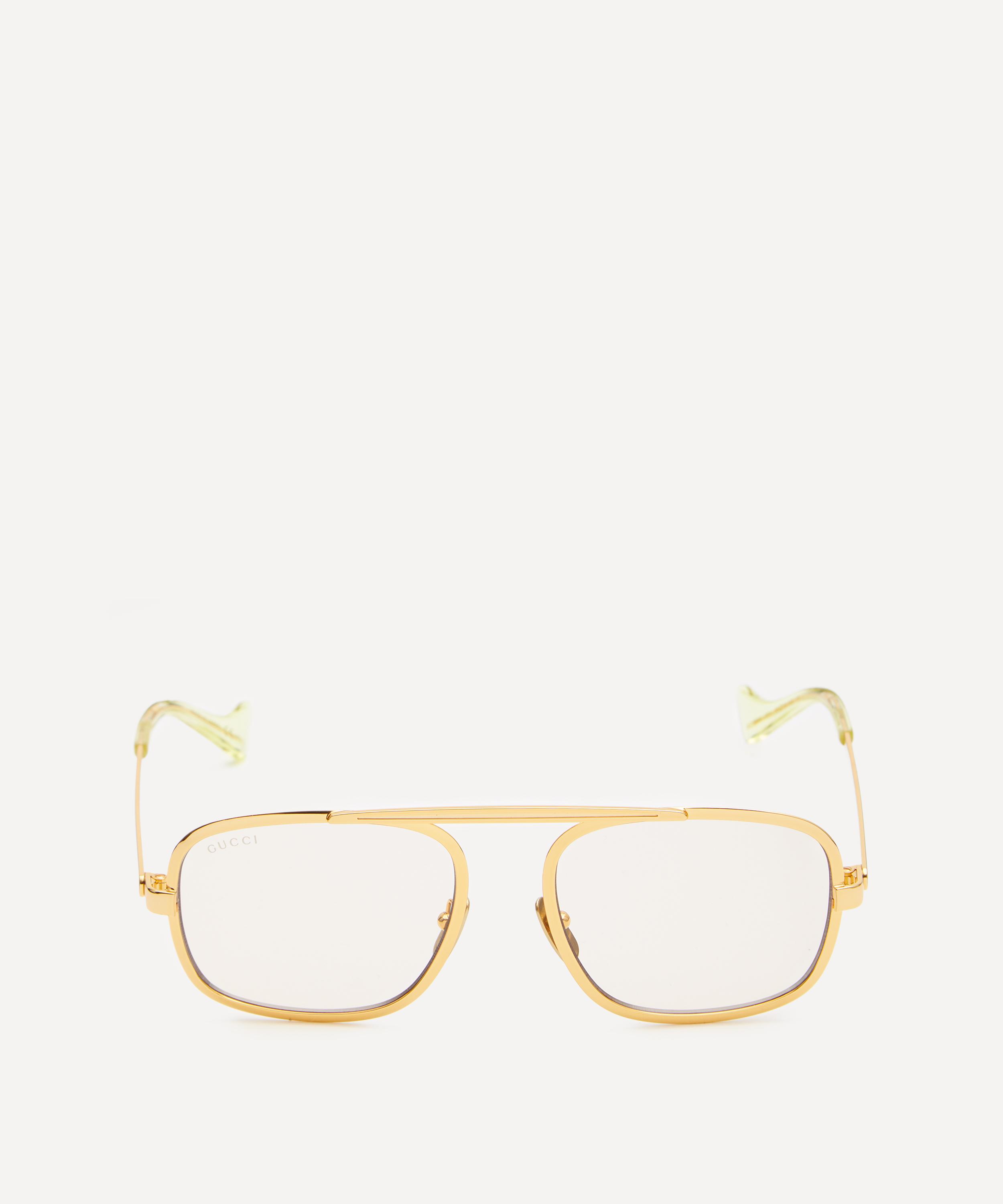 Gucci - Metal Square Aviator Sunglasses image number 0