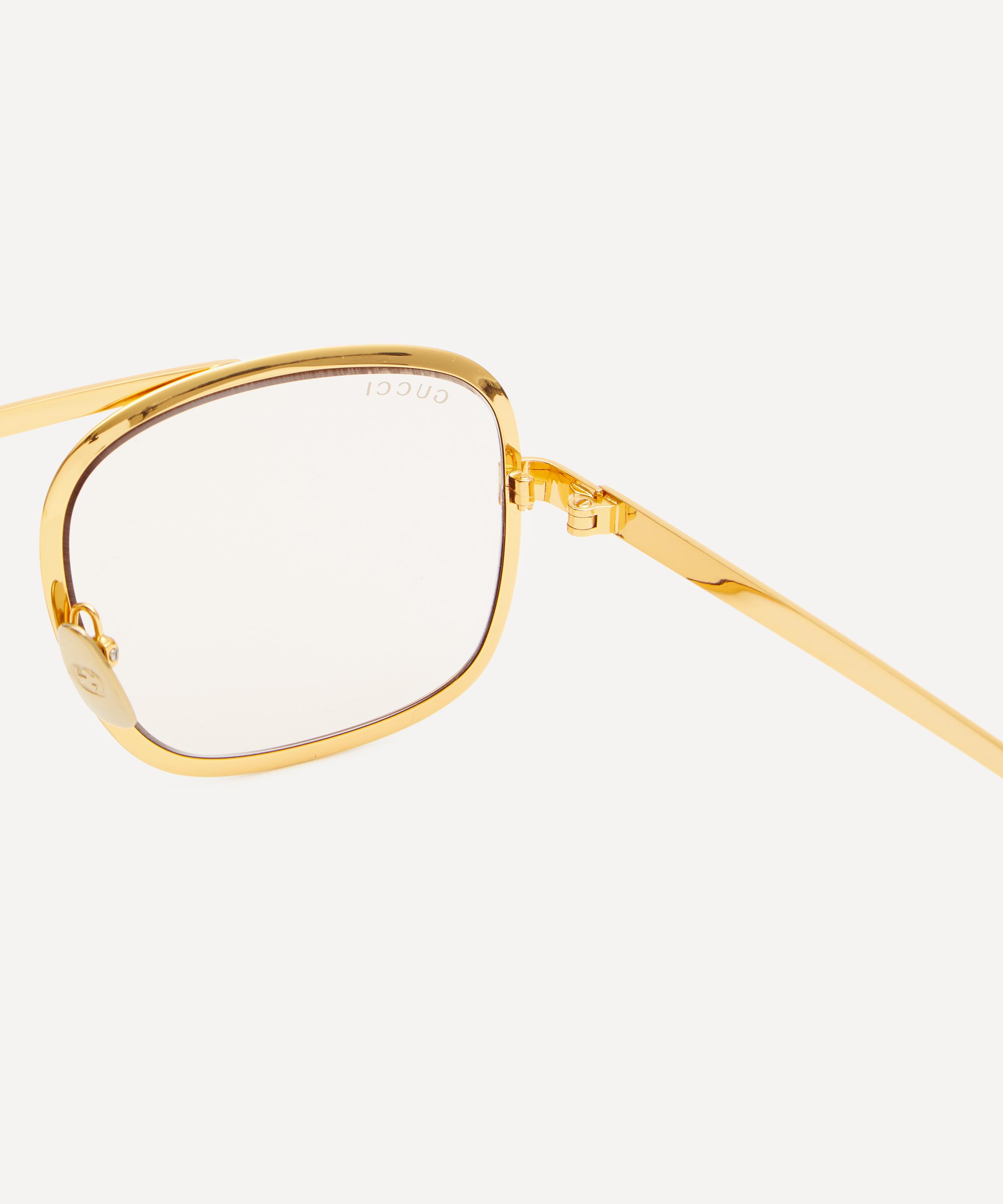 Gucci - Metal Square Aviator Sunglasses image number 3